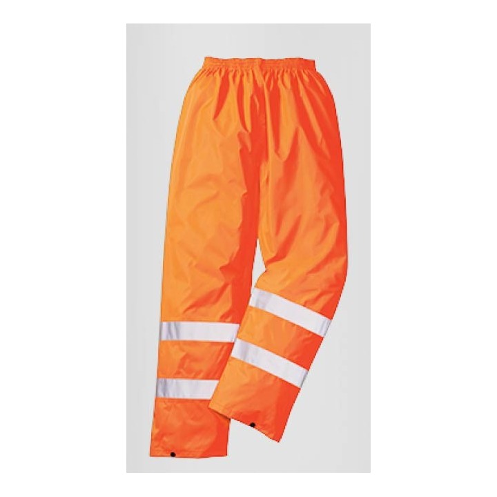 pantalon de pluie haute visibilité orange