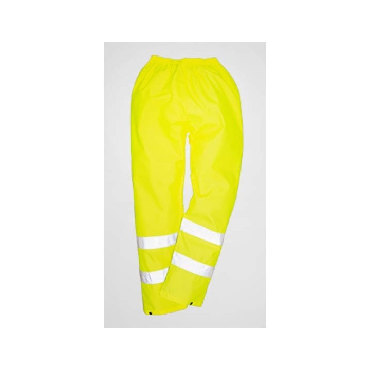 pantalon de pluie haute visibilité jaune