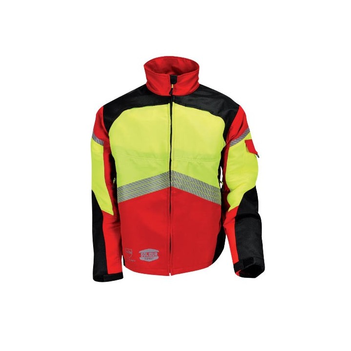 veste solidur authentic jaune et rouge classe 1