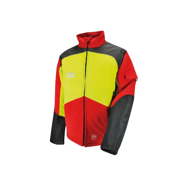 Veste forestière classe 1 solidur comfy rouge et jaune