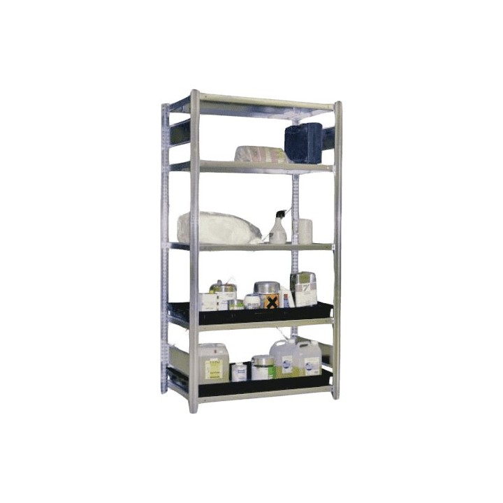 Matériel professionnel : RAYONNAGE RETENTION ACIER GALVANISE 106 x 63 x 200 cm