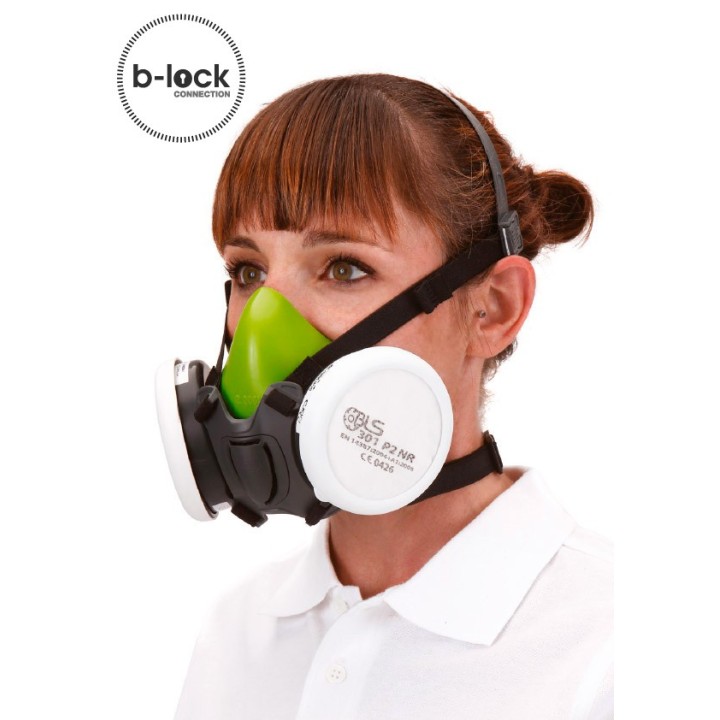 Matériel Professionnel : Demi masque BLS 4000 silicone - cartouche B Lock