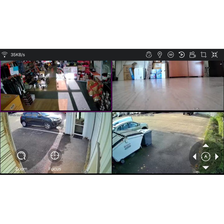 Système vidéosurveillance Wifi 4 cameras écran HD disque dur 1T