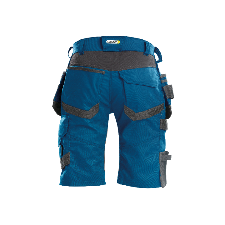 Bermuda de Travail matière extensible Axis DASSY Bleu Azur / Anthracite