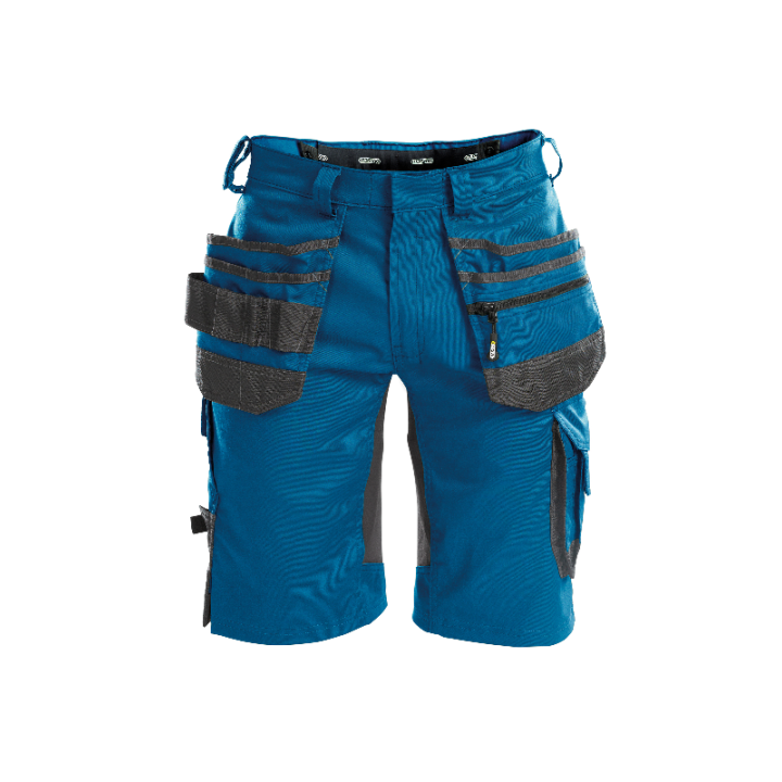 Bermuda de Travail matière extensible Axis DASSY Bleu Azur / Anthracite