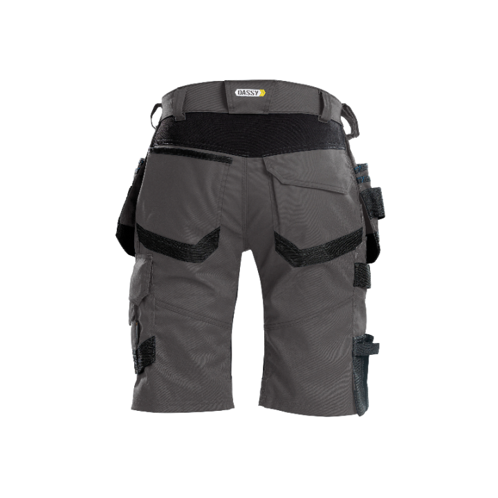Bermuda de Travail matière extensible Axis DASSY Anthracite / Noir