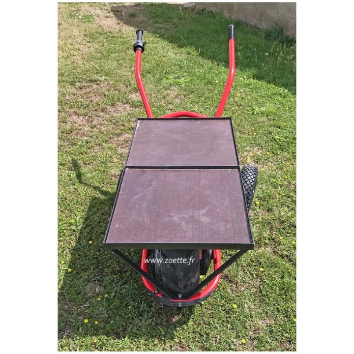 Brouette électrique PRO PLATEAU freiné ZOETTE sans roues directrices