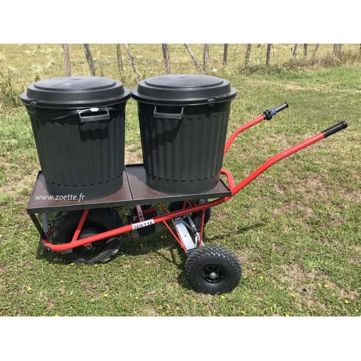 Brouette électrique ZOETTE PRO-PLATEAU charge de 150 kg.