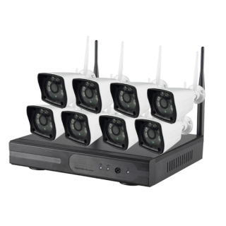 Système vidéosurveillance Wifi 4 cameras écran HD disque dur 1T