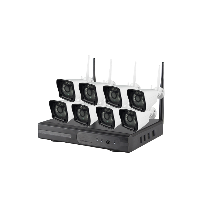 Système vidéosurveillance Wifi 4 cameras écran HD disque dur 1T