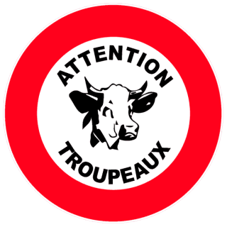 Panneau de Signalisation Attention Troupeau