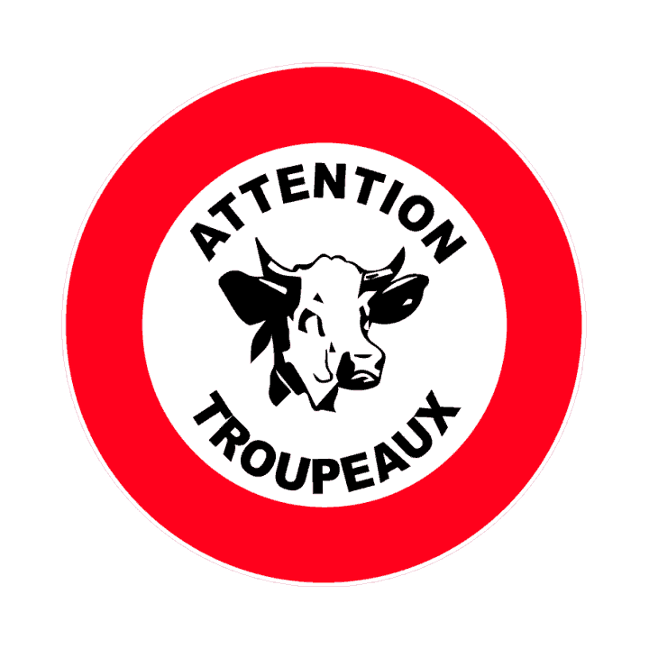 Panneau de Signalisation Attention Troupeau