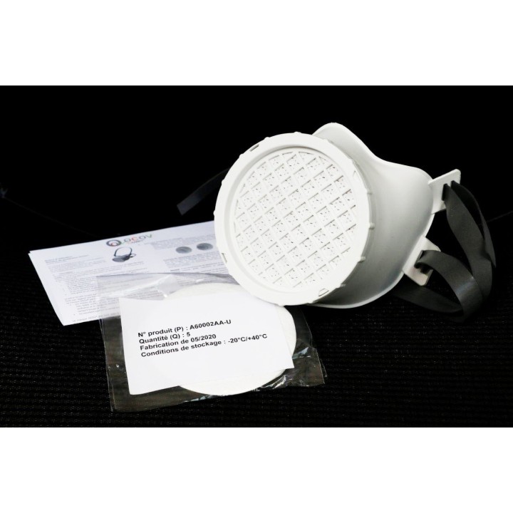 Masque Ocov OUVRY covid 5 filtres réutilisables fmp1