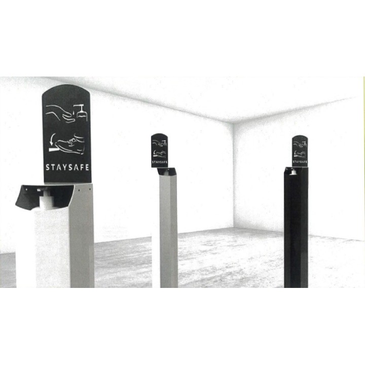 Distributeur à pied de gel hydroalcoolique