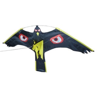 Cerf volant noir motif oeil VOLGEUR I Sécurama