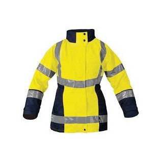 Parka haute visibilité jaune marine Femme 4 en 1 California T2S