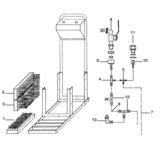 Brosse Supérieure Rechange pour lave botte