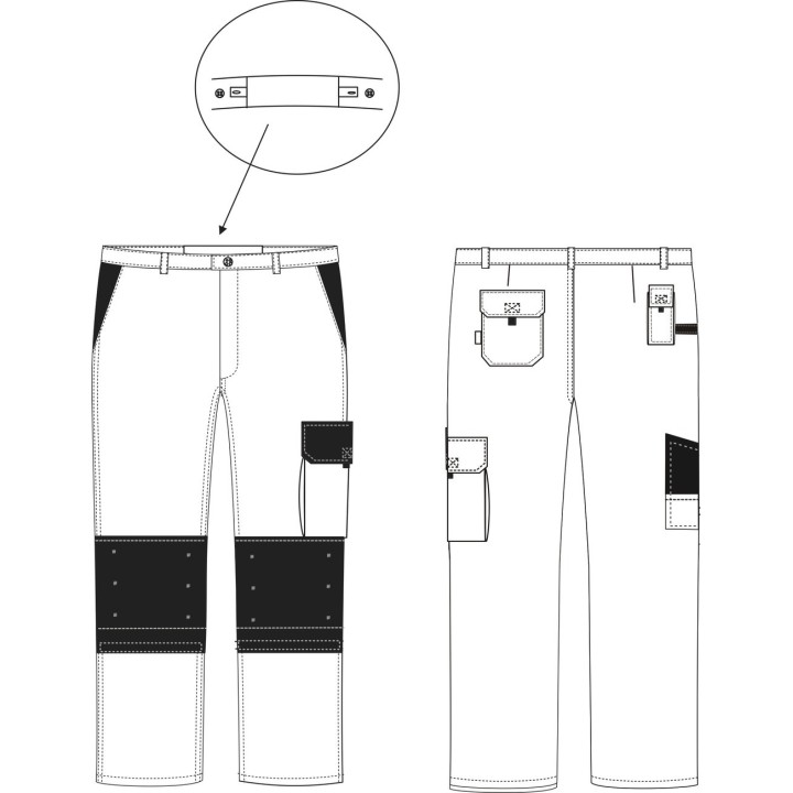 Pantalon TYPHON Gris noir sans métal PBV I Sécurama