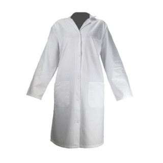 Blouse blanche femme coton à pression PBV Securama