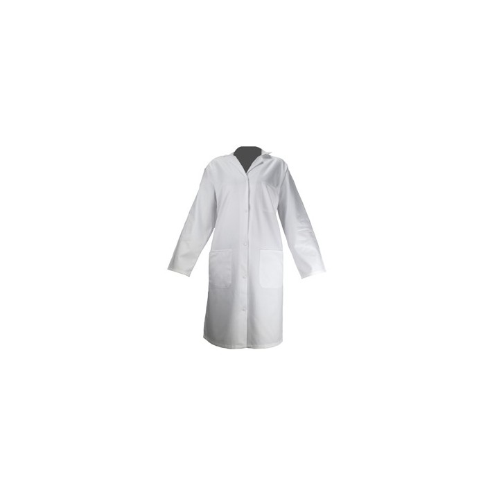 Blouse blanche femme coton à pression PBV Securama
