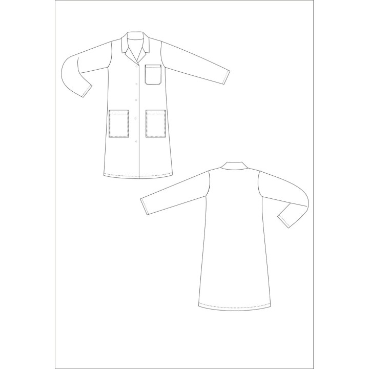 Blouse blanche femme coton à pression PBV Securama