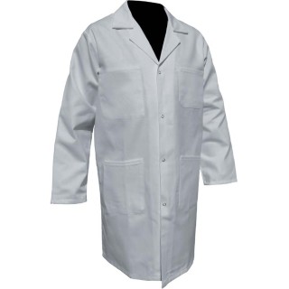 Blouse pro homme Poly Coton à pression blanche PBV Securama