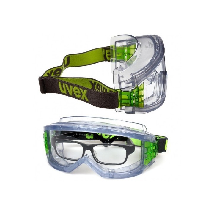 Lunette masque chimique de protection anti buée ULTRAVISION UVEX.
